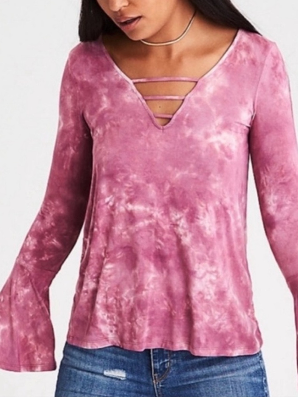 American Eagle | Soft & Sexy tie dye top size large